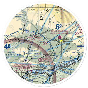 Piper Canyon Airport (9WA4) VFR Sectional Sticker (30 mile)