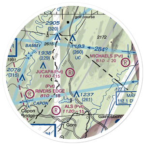 Jucapa Farms Airport (9VG9) VFR Sectional Sticker (20 mile)