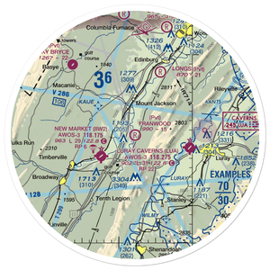 Franwood Farms Inc. Airport (9VA4) VFR Sectional Sticker (30 mile)