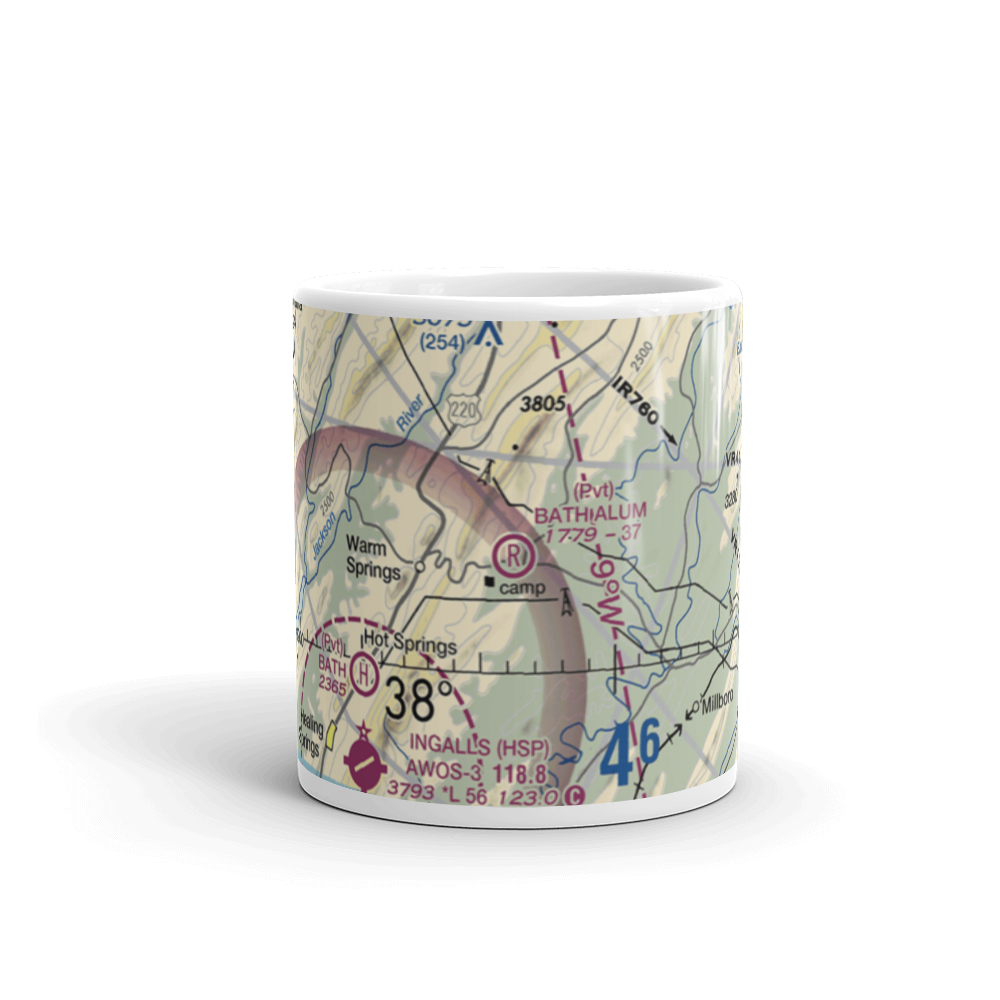 Bath Alum Airport (9VA0) VFR Sectional  Mug 