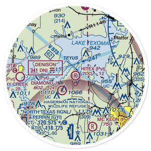 Hitex Private Airport (9TX7) VFR Sectional Sticker (20 mile)