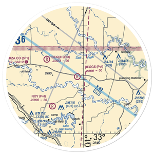 Beggs Ranch Airport (9TX6) VFR Sectional Sticker (30 mile)