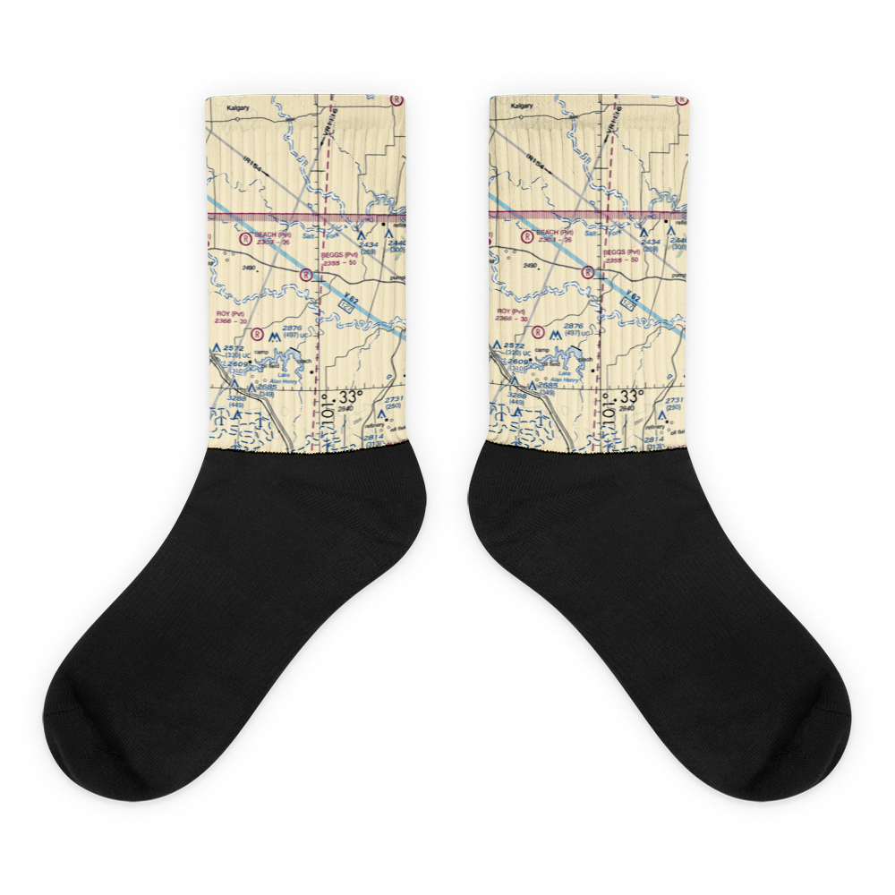 Beggs Ranch Airport (9TX6) VFR Sectional Socks 