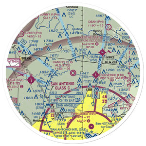 Camp Bullis Als (Cals) Airport (9TX5) VFR Sectional Sticker (30 mile)