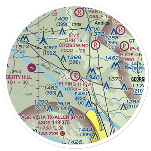 Flying H Ranch Airport (9TX4) VFR Sectional Sticker (20 mile)
