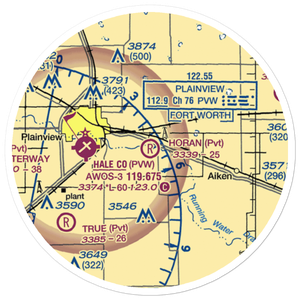 Horan Airport (9TX3) VFR Sectional Sticker (20 mile)