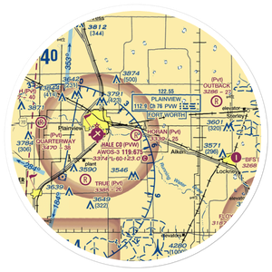 Horan Airport (9TX3) VFR Sectional Sticker (30 mile)