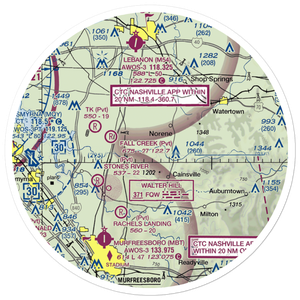 Toy Box Airport (9TN9) VFR Sectional Sticker (30 mile)