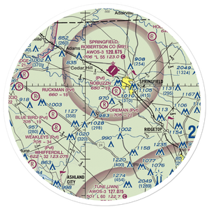 Foreman Field (9TN4) VFR Sectional Sticker (30 mile)