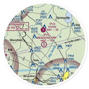 Meadowlark Airport (9TN2) VFR Sectional Sticker (20 mile)