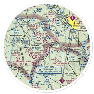 Versailles Aerodrome (9TN1) VFR Sectional Sticker (30 mile)