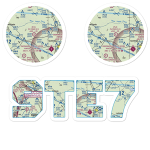 Flying G H Ranch Airport (9TE7) VFR Sectional Sticker Pack