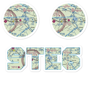 Rocky Creek Ranch Airport (9TE6) VFR Sectional Sticker Pack