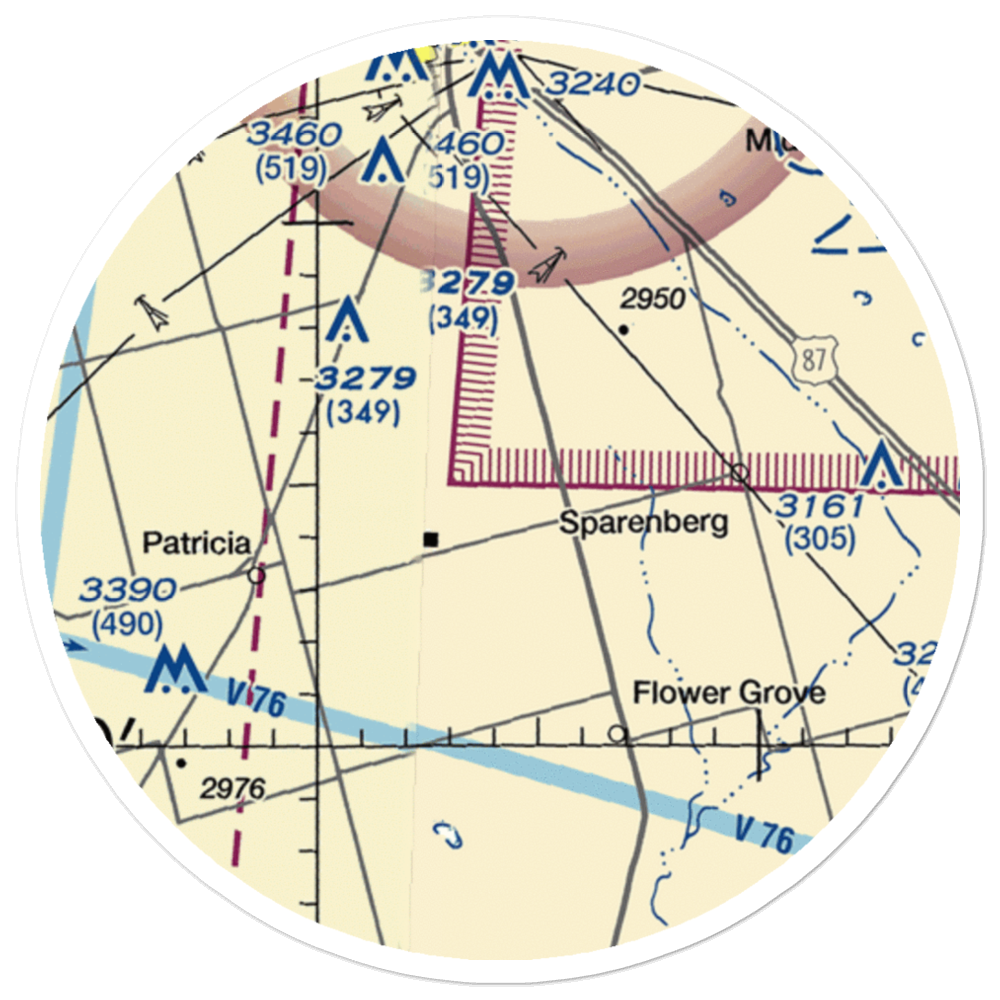 Thorp Airport (9TE3) VFR Sectional Sticker (20 mile) 