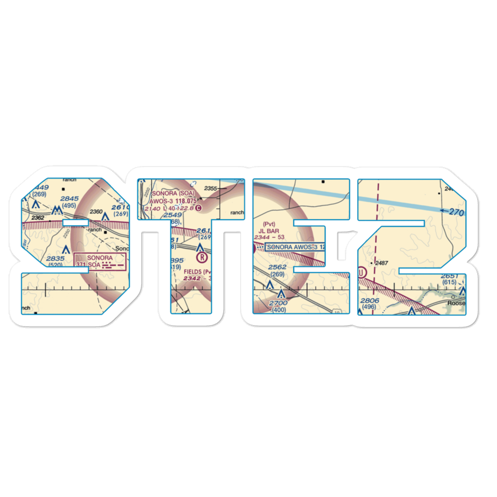 JL Bar Ranch (9TE2) VFR Sectional Sticker 