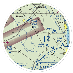 Twin Acres Airport (9TE0) VFR Sectional Sticker (20 mile)