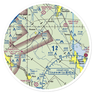 Twin Acres Airport (9TE0) VFR Sectional Sticker (30 mile)