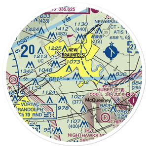 Hilltop Ranch Airport (9TA1) VFR Sectional Sticker (20 mile)