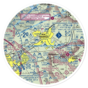 Hilltop Ranch Airport (9TA1) VFR Sectional Sticker (30 mile)