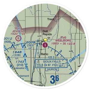 Weelborg Airport (9SD9) VFR Sectional Sticker (20 mile)