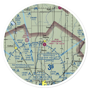 Weelborg Airport (9SD9) VFR Sectional Sticker (30 mile)