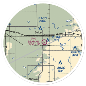 Beaman Airport (9SD7) VFR Sectional Sticker (20 mile)