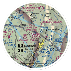 Malinchak Private Airport (9PN8) VFR Sectional Sticker (20 mile)