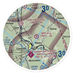 Veit Airport (9PN7) VFR Sectional Sticker (20 mile)