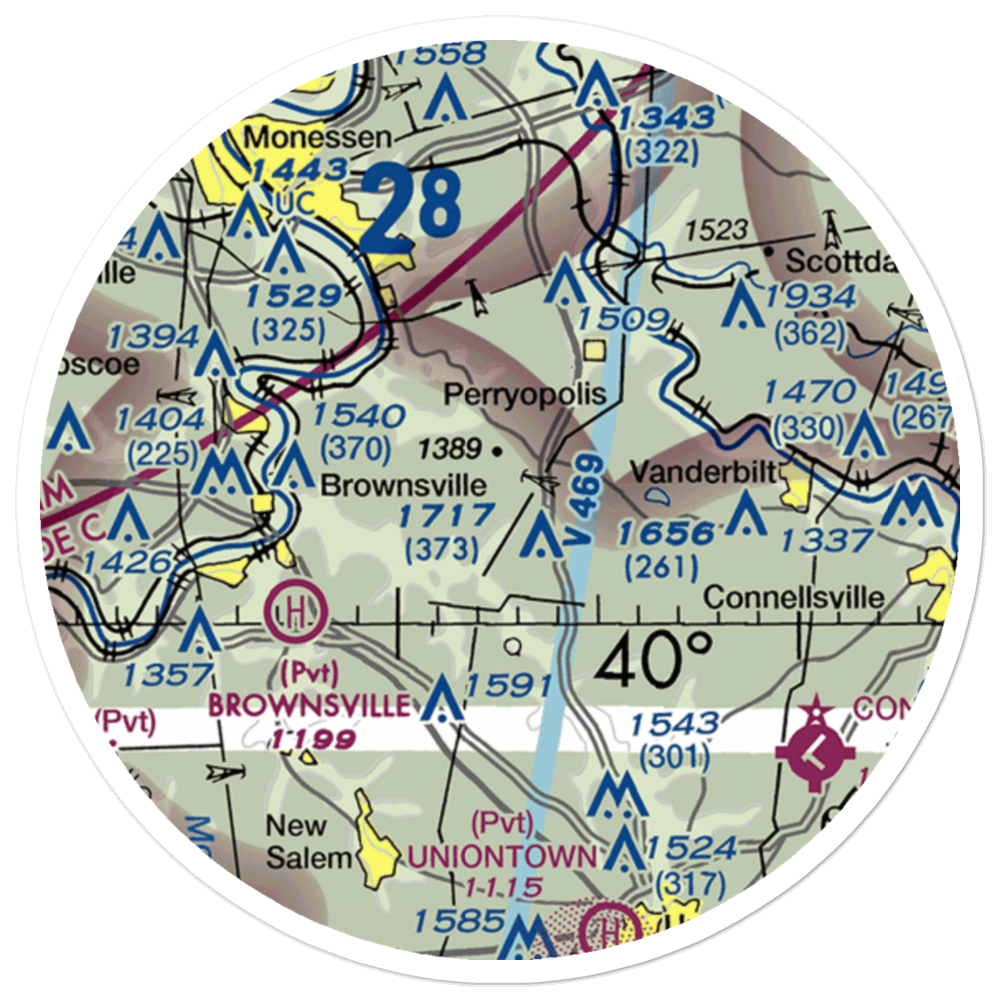 Seitz Field (9PN1) VFR Sectional Sticker (20 mile) 