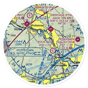 Lance Airport (9PA0) VFR Sectional Sticker (20 mile)