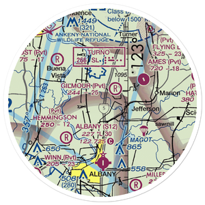 Wooldridge Agstrip Airport (9OR8) VFR Sectional Sticker (20 mile)
