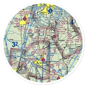 Wooldridge Agstrip Airport (9OR8) VFR Sectional Sticker (30 mile)