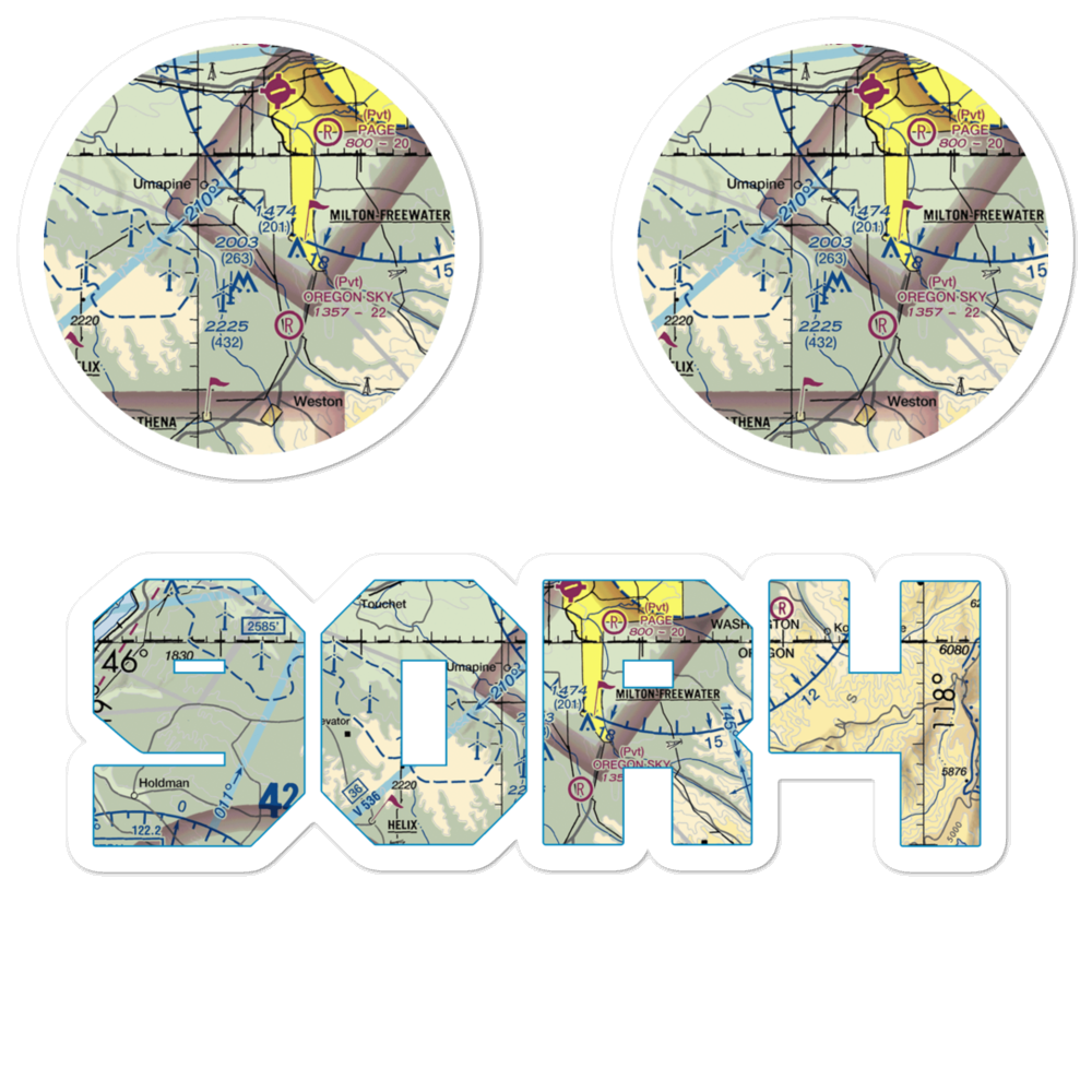 King's Airport (9OR4) VFR Sectional Sticker Pack 