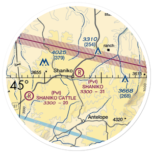 Shaniko Ranch Airport (9OR1) VFR Sectional Sticker (20 mile)