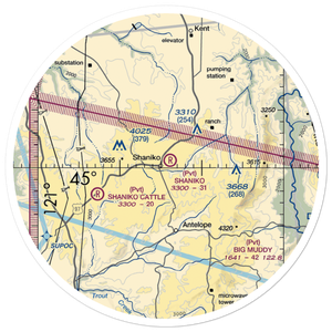 Shaniko Ranch Airport (9OR1) VFR Sectional Sticker (30 mile)
