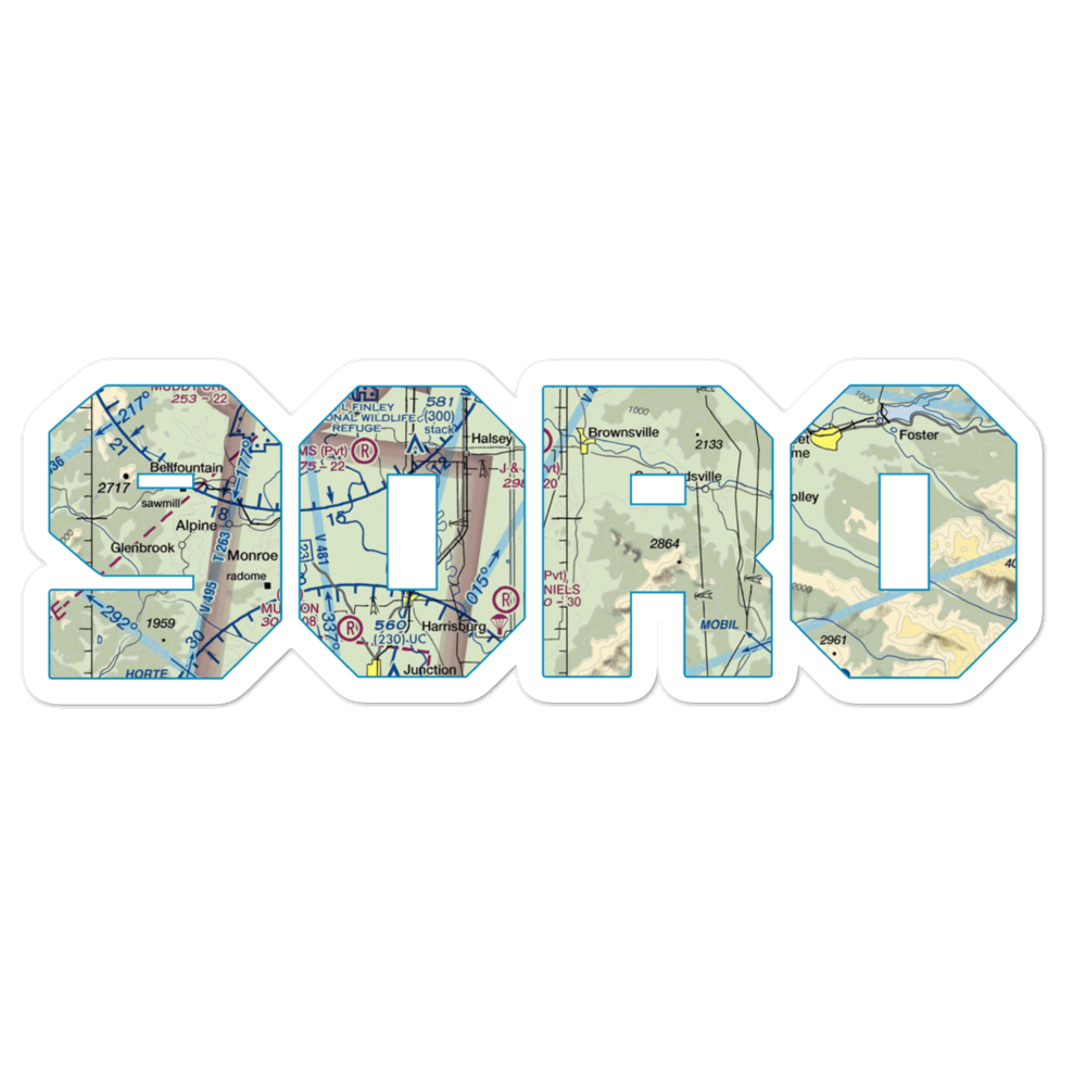 Lafferty Field (9OR0) VFR Sectional Sticker 