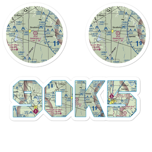 Diamond C Ranch Airport (9OK5) VFR Sectional Sticker Pack