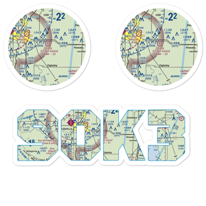 Flying Eagle Estates Airport (9OK3) VFR Sectional Sticker Pack