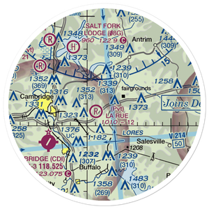 Brothers Aviation Airport (9OI8) VFR Sectional Sticker (20 mile)