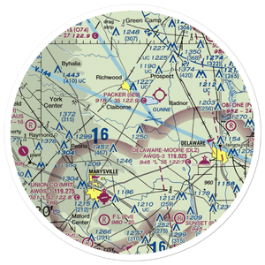 Bayes Airport (9OI7) VFR Sectional Sticker (30 mile)
