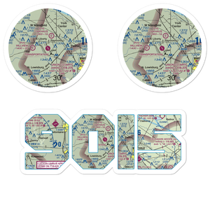 Transportation Research Center of Ohio Airport (9OI5) VFR Sectional Sticker Pack