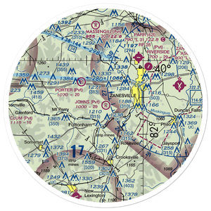Johns Landing Airport (9OI3) VFR Sectional Sticker (30 mile)