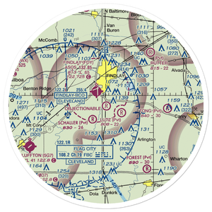 Ferrell Airport (9OH8) VFR Sectional Sticker (30 mile)