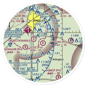 Lutz Airport (9OH7) VFR Sectional Sticker (20 mile)