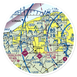 Richards Airport (9OH4) VFR Sectional Sticker (20 mile)