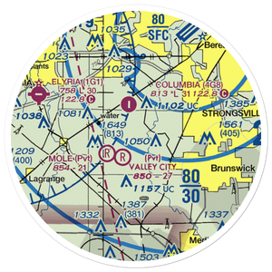 Crocker Airport (9OA8) VFR Sectional Sticker (20 mile)