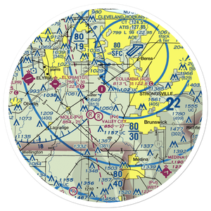Crocker Airport (9OA8) VFR Sectional Sticker (30 mile)