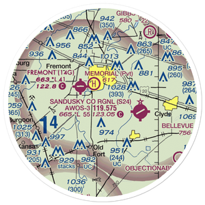 Jenkins Airport (9OA7) VFR Sectional Sticker (20 mile)