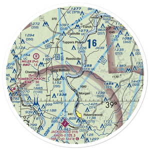 Bellville Dam Landing Strip (9OA3) VFR Sectional Sticker (30 mile)
