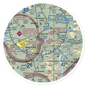Kennedy Airfield (9NY4) VFR Sectional Sticker (30 mile)